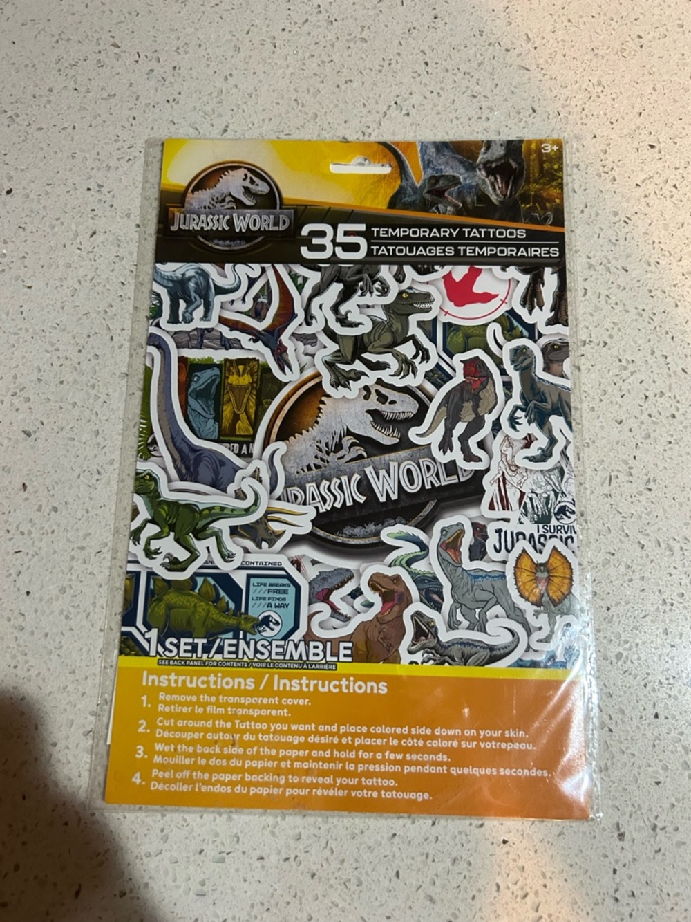 Temporary Tattoos - Jurassic World Multicolor Dinosaur Pack